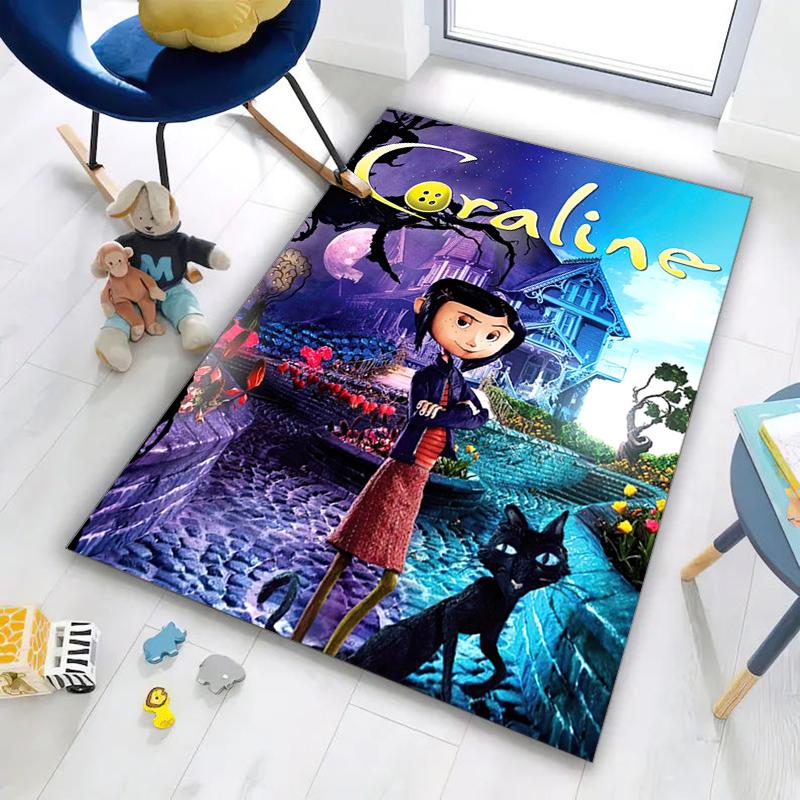 1PC Coraline Rug - home decoration Carpet For Living Room Bedroom Flooring Computer Chair Area Rug