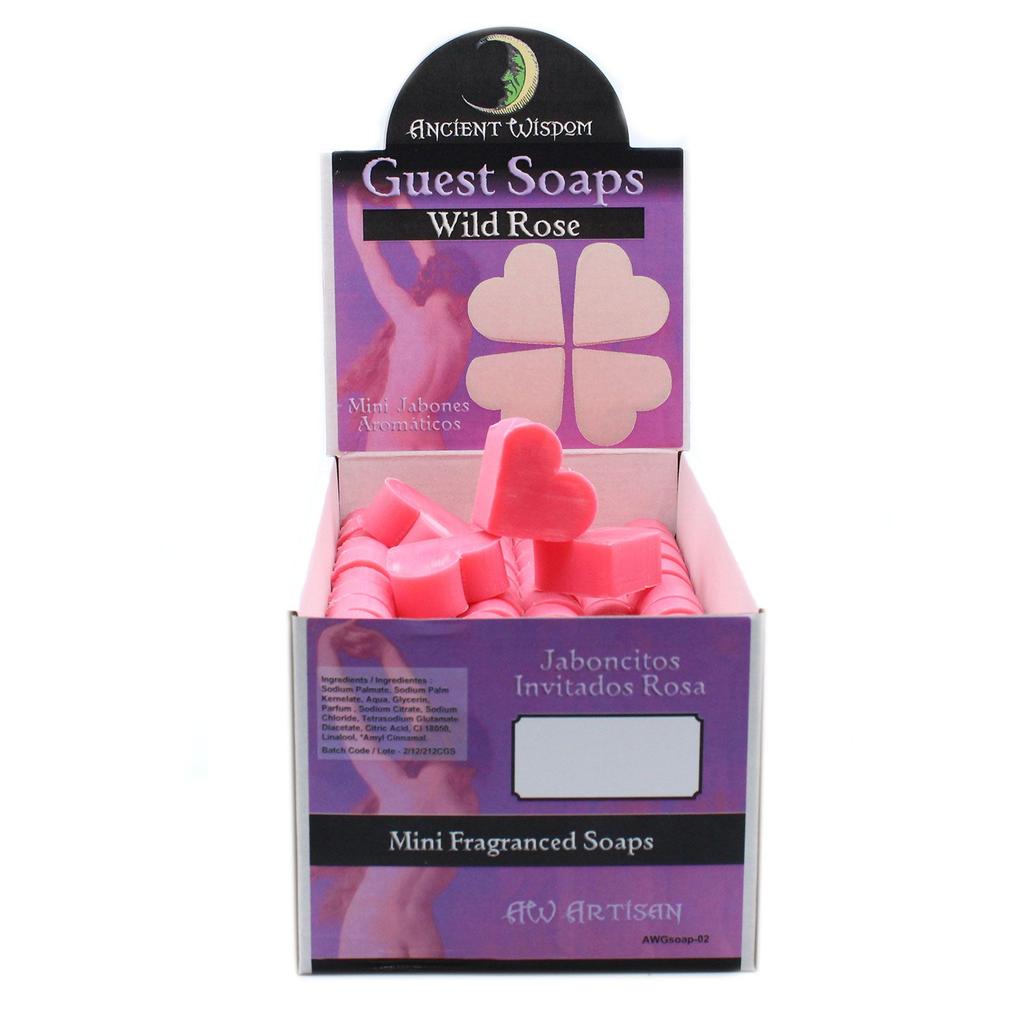 Guest Soaps Heart Shaped Wild Rose 10 Pack