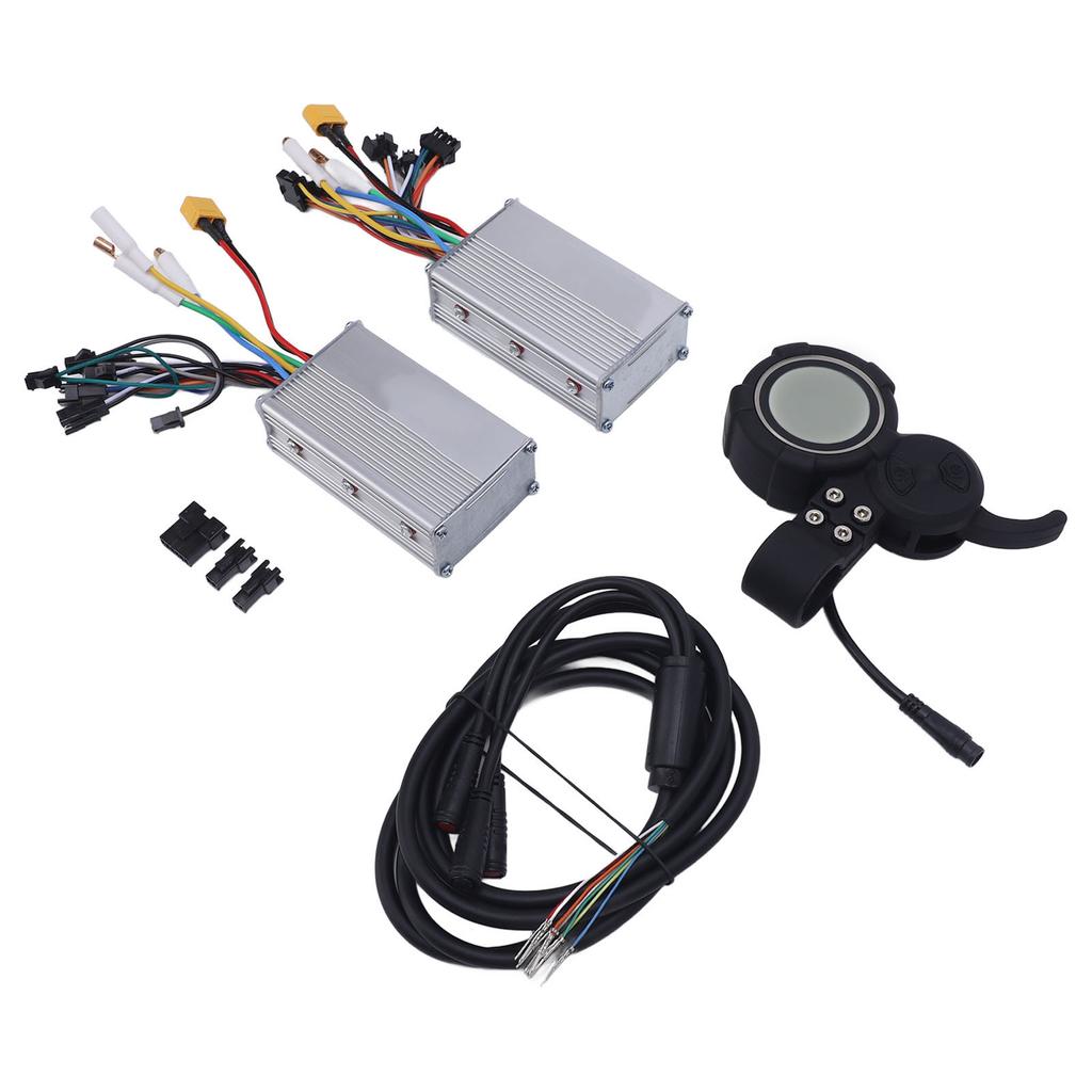 Electric Bike Controller 52V 25A 1200W Dual Drive Motor Controller Kit with Display High Performance