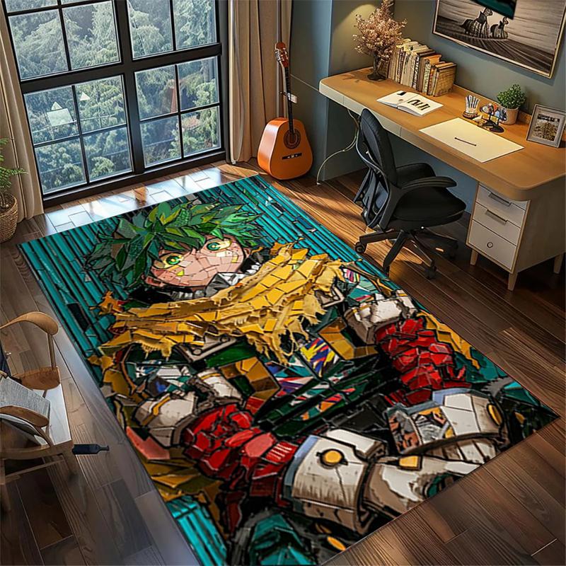 My Hero Academia Living Room Rug Large Area Non Slip Washable Floor Mat Bedroom Decor