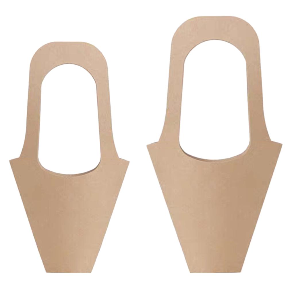 5PCS Paper Bags Handle Kraft Paper Flower Packaging Bag for Gift Floral Arrangements and Presents Wrapping Handbag