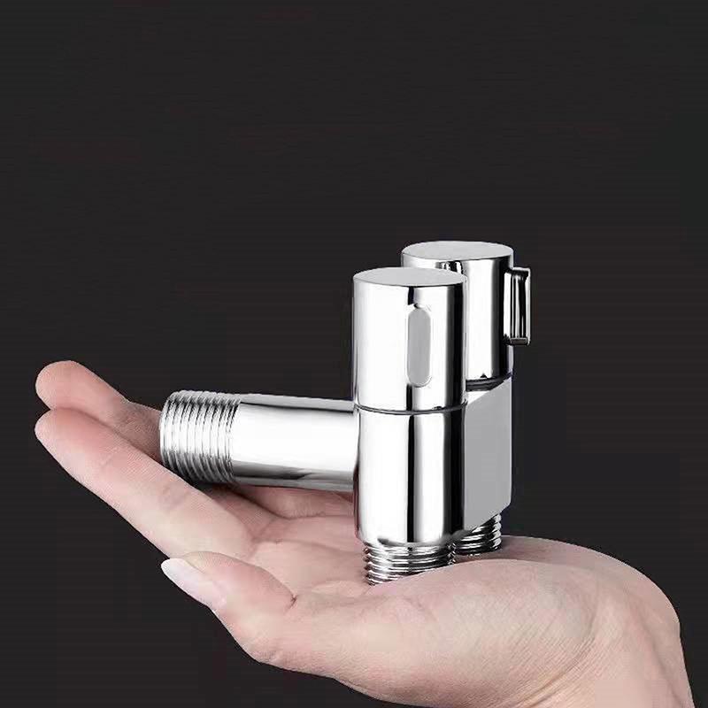 G1/2 Three-way Filling Angle Valve Wall Mount One Into Two Out Water Controller Toilet Bidet Cleaning Sprayer Accessories