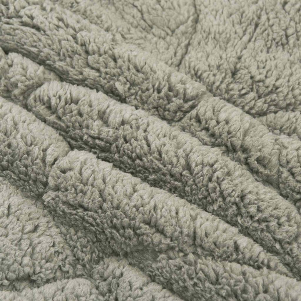 Summer Duvet Light Grey 200 x 200 cm Microfiber and Teddy Fleece