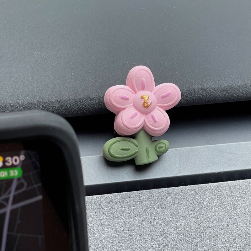 Car Perfume Aromatherapy Creative Flower Car Decoration Cute Cartoon Money-Making Flower Car Interior Deodorizing Diffuser Stone