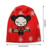 Женская шапка-бини с напуском в стиле аниме Pucca, унисекс, с персонажами мультфильмов, модные вязаные шапочки Skullies, шапка для зимних лыж