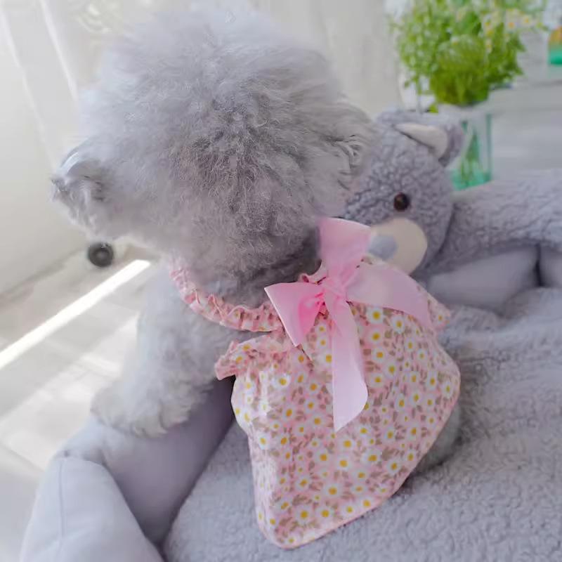 Летняя хлопковая юбка для чулок с изображением сфинкса, кошки, Love Flower Pet Princess, платья для кошек, Gotas Katten Kedi, платье для собак, одежда для собак