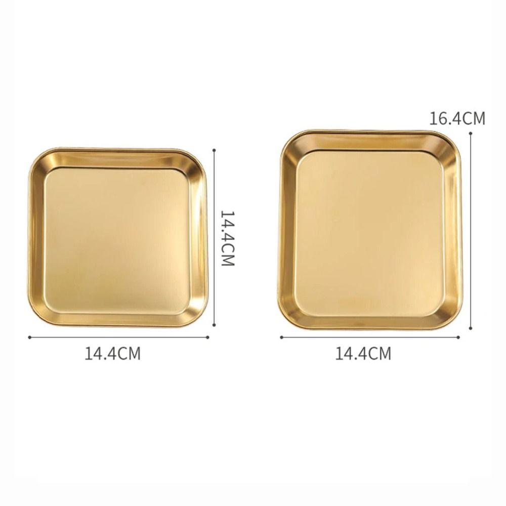 Fruit Cake Snacks Tray Tableware Dish 304 Stainless Steel Steak Plate Kitchen Accessories