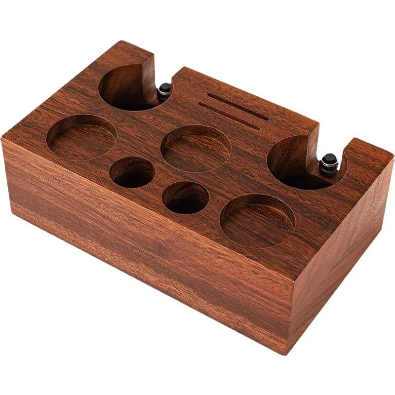 Wooden Stand for Coffee Tamper Mat Coffee Accessories Organizer Tamping Station Barista Cafe Accessories Tamp Base Holder Wood