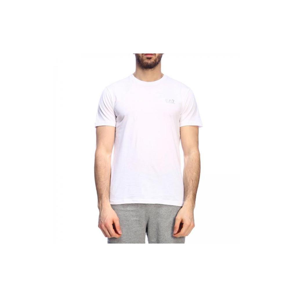 Emporio Armani Мужская белая футболка EA7 с круглым вырезом, короткий рукав, топ 3GPT51-PJM9Z-0100