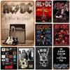 Металлические таблички Rock Roll Metal с изображениями групп, настенное украшение, плакат в винтажном стиле, Железная живопись для мужской комнаты, домашнего кафе, садового клуба, бара