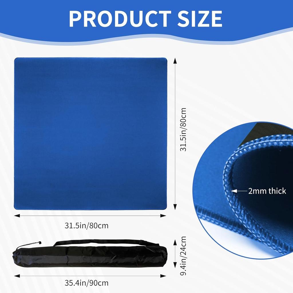 Mahjong Mat,Mahjong Table Mat with Black Carrying Bag,Rubber Anti Slip Game Mat and Noise Reducing Table Cover for Mahjong,Dominoes,Poker,Card,Board