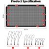 Sunshade Mesh Shade Top Front Cover Provides Roof UV Sun Protection for Jeep Wrangler JL JLU & Gladiator JT 2018-2024 (Black)