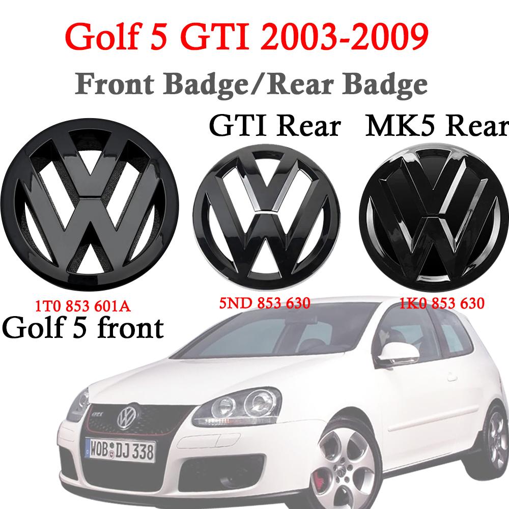 hijk1 Black Front Grille Rear Trunk Emblems for VW Golf 5 MK5 GTI 2003 2004 2005 2006 2007 2008 2009 Accessories badge