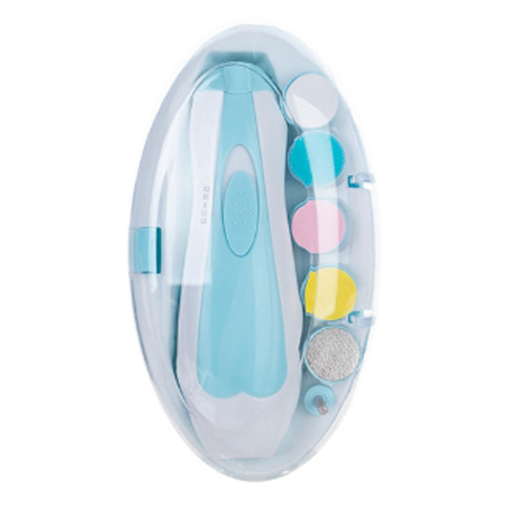 6 In 1 Electronic Baby Nail Clipper File Safe Grinding Heads Nail Trimmer Set for Newborn Manicure