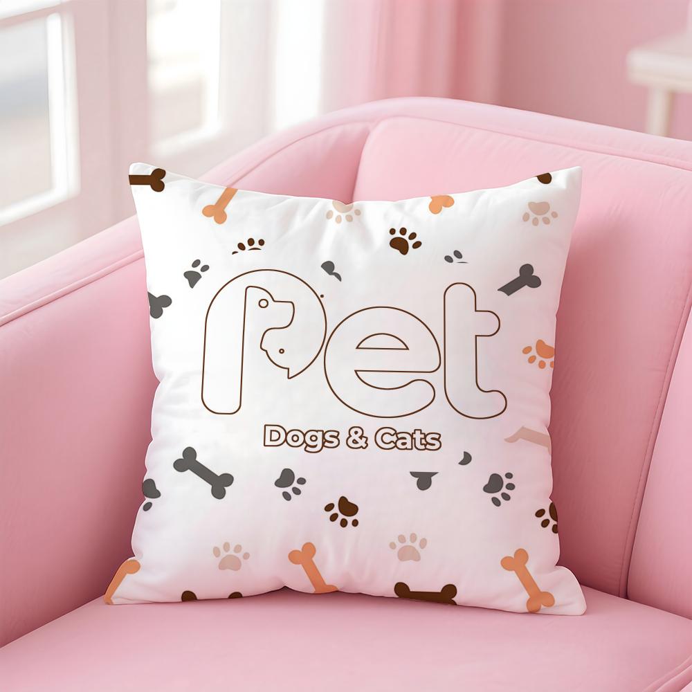 Cute Educational Art Animal Alphabet Cushion Cover Pillow Case Soft Skin Friendly Fabric Concealed Zipper