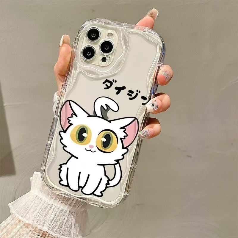 Милый котенок подходит для чехла на мобильный телефон iPhone 16 Pro Apple 15 противоударный 14 Японский и корейский 13 Pro Max новый 12x