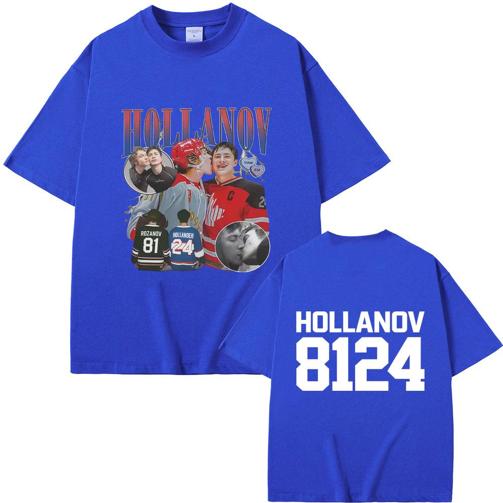 Heated Rivalry Shane Hollander Ilya Rozanov Hollanov 2481 Graphic Tshirt Men Women Fashion Casual T Shirts Male Vintage Tshirt