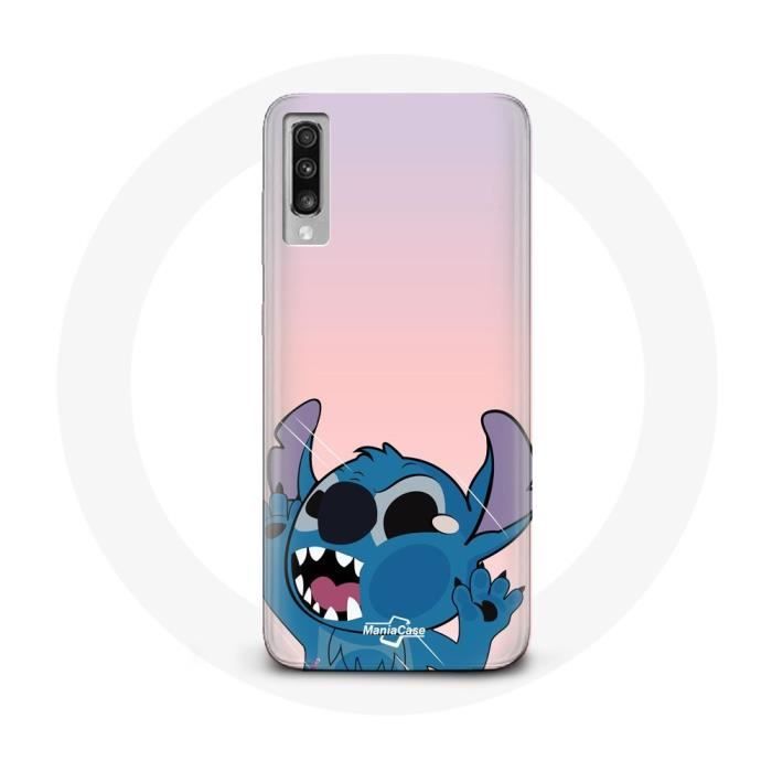 Coque - Samsung - Galaxy A70 - Souple - Rose - Stitch le Nez en l'air