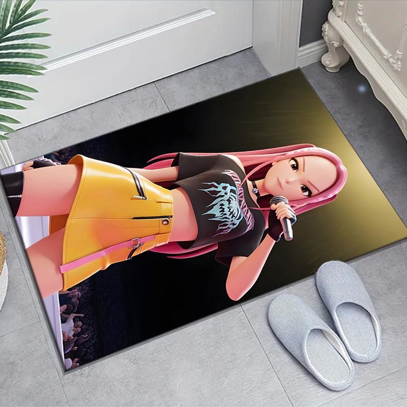 1pc KPop Demon Hunters MIRA2 Design Area Rug - Non-Slip, Soft & Cozy Floor Mat for Living Room, Bedroom, Office - Indoor/Outdoor Decorative Carpet