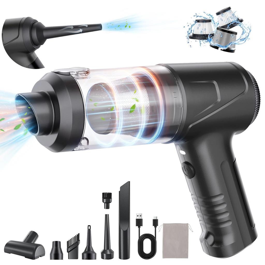 ALIOBC Cordless Handheld Vacuum Powerful Suction Suction and Air Multifunctional Car Vacuum Handheld Vacuum Cleaner with 7 4000mAh 25 Minutes of