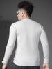 European Style Round Neck Sweater for Men, Trendy Brand Print, 2025 New Autumn and Winter Knitwear, Men's High-End Base Layer Shirt
