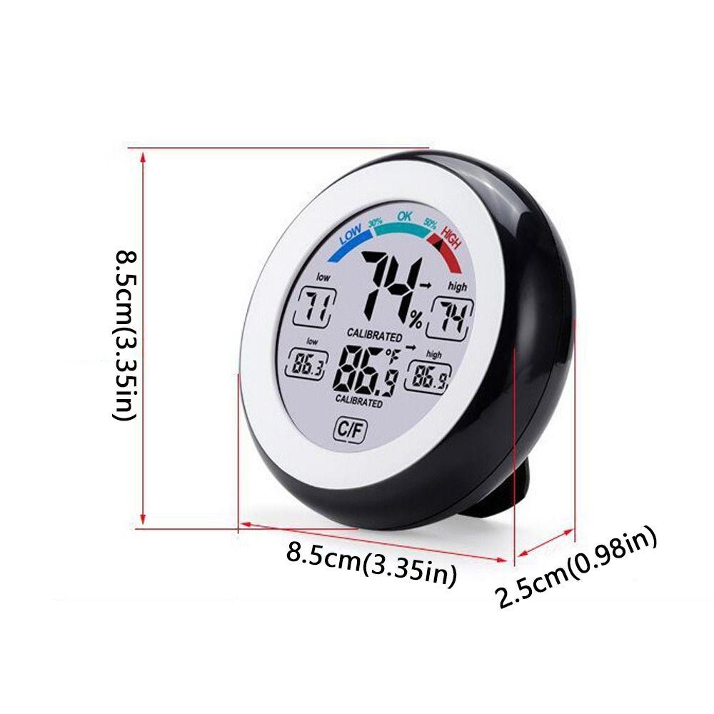 Circular Temperature Humidity Meter Alarm Clock Electronic Clock Greenhouse