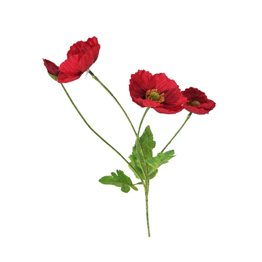 Feel Decorative Flower Домашнее свадебное украшение Искусственный цветок Искусственный цветок Искусственный цветок Мак