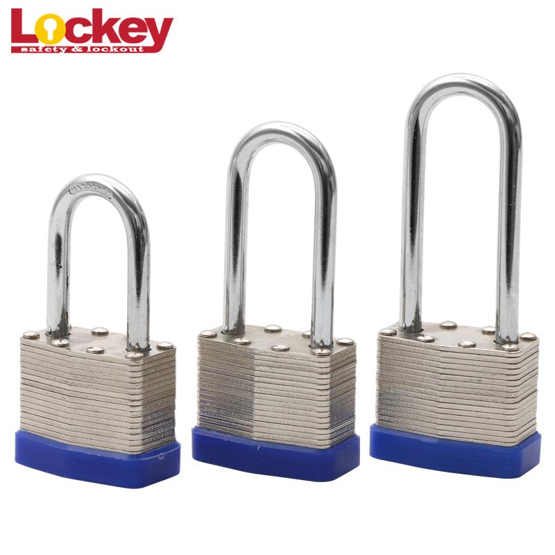Heavy Durty Laminated Steel Padlock Safety Pad Lock With Hardened Chrome Plated Shackle Key Alike With Master Key 30 40 mm