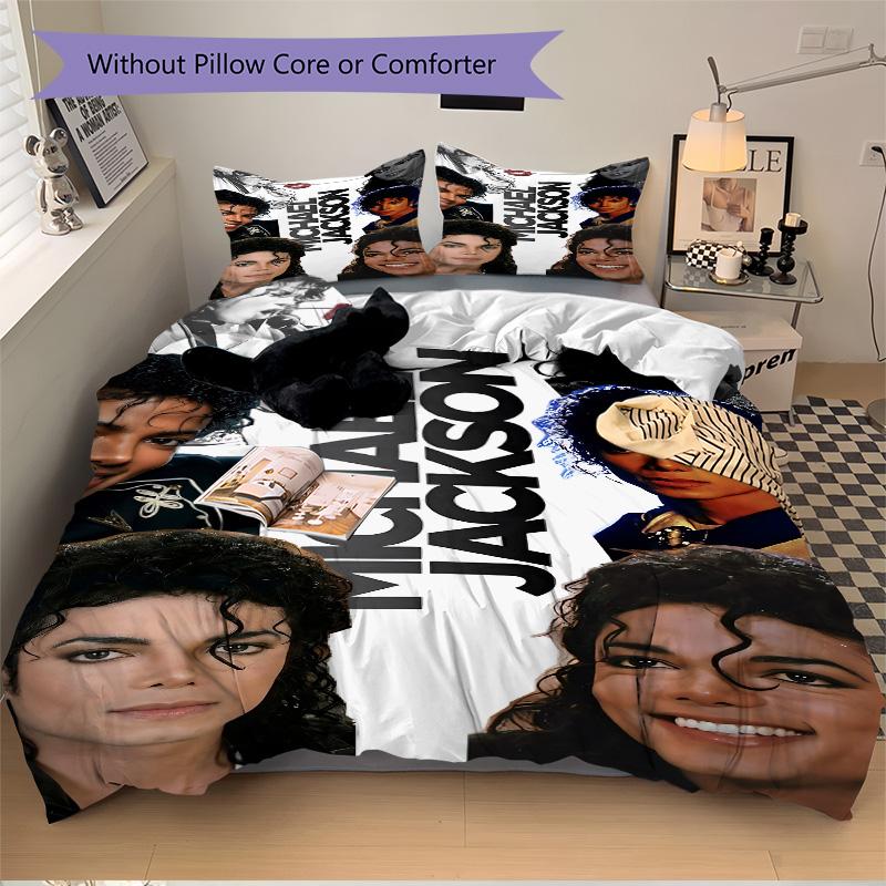 Michael Jackson'S Legacy Print 3Pcs Bedding Setduvet Cover With 2 Bedropillowcase Home Birthday Gift