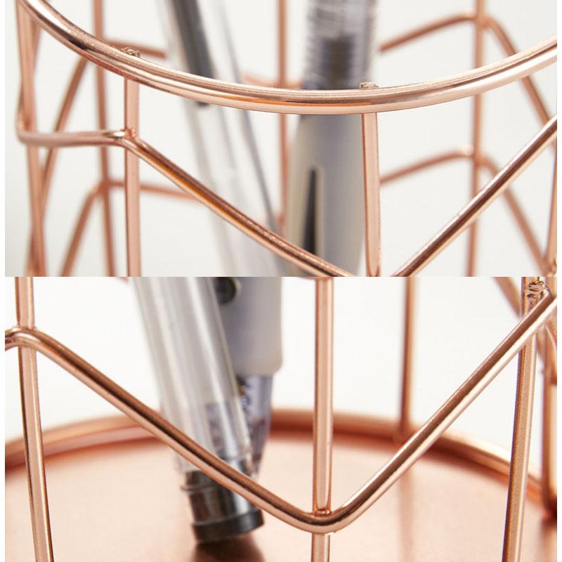 Косметическая коробка для хранения кистей для макияжа, цилиндрический футляр для хранения кистей для губной помады, держатель для ручек, органайзер из кованого железа для хранения ручек