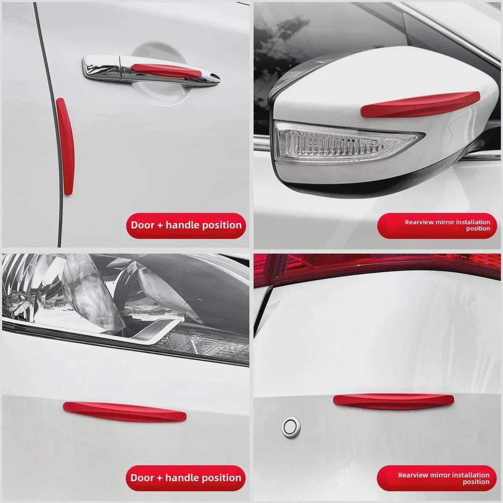 Невидимые полосы для защиты от столкновений на дверях и зеркалах автомобиля, универсальные защитные наклейки против царапин