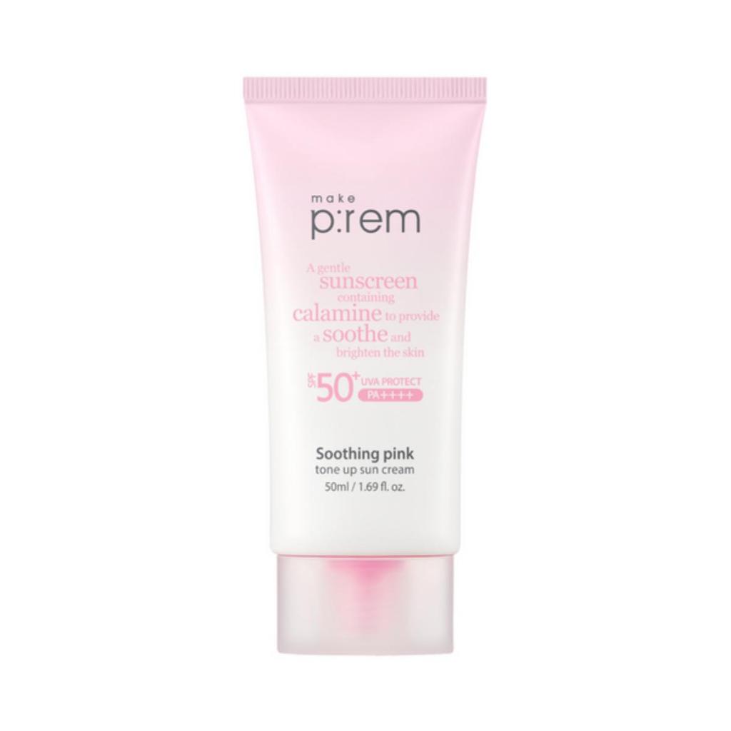 make p:rem UV Defense Me Calming Pink Tone Up Sunscreen SPF50+ PA++++ 50ml