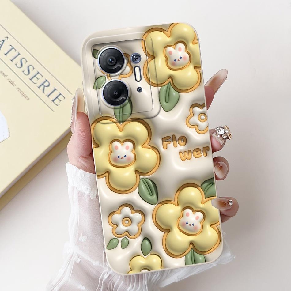 For Infinix Hot 30 5G Cute Panda Rabbit Cartoon Phone Case For Infinix Hot30 5G X6832 Soft Silicone Shockproof Cases