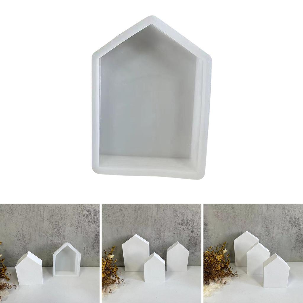 House Shape Candle Mould Handmade Small House Silicone Mold Resin Mould Scented Candle Making Mold for DIY Decoration