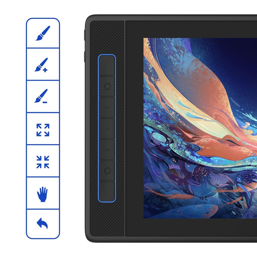 HUION Liquid Tab Kamvas Pro13 LCD Pen Tablet Широкая цветовая гамма Недавно улучшенная ручка PW517 8192 уровня чувствительности к нажатию Определение наклона Подходит для использования с