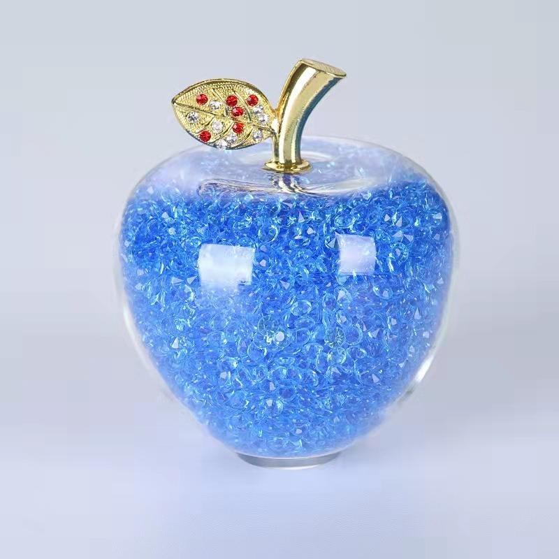 Удивительные любовные подарки, полые стеклянные яблоки, наполненные цветными кристаллами, фигурки из горного хрусталя, аксессуары для украшения дома
