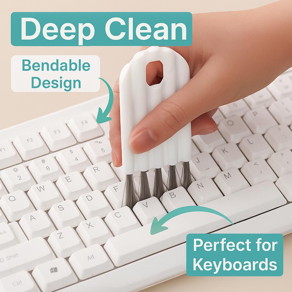 Щетка для чистки клавиатуры, 1 шт., гибкая щетка для крышки чашки, щетка для пазов и зазоров