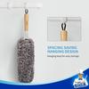 MR.SIGA Lint-Free Duster with Bamboo Handle and Interchangeable Heads, Washable Microfiber Duster for Household Cleaning