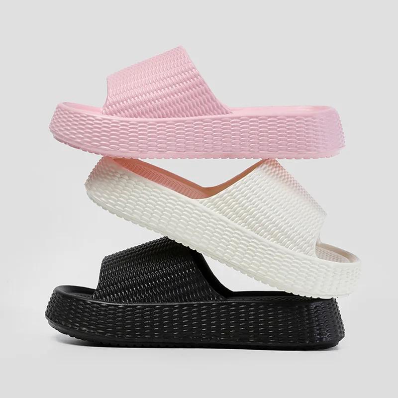 Fashion Chunky Platform Eva Cloud Slippers Women Thick Soft Sole Bathroom Home Slides Woman 2025 Summer Non Slip Beach Flip Flops Female