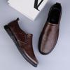 Мужская обувь из натуральной кожи, повседневные формальные лоферы без шнуровки, мужские мокасины, итальянские черные мужские туфли для вождения