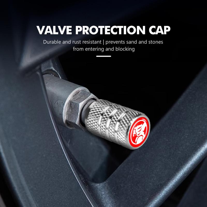 ASR1 4Pcs Car Tire Valve Stems Cap Tire Valve Cap Wheel Stem Air Valve Cap For Holden Colorado 7 2012-2023 Astra Commodore Cruze VT