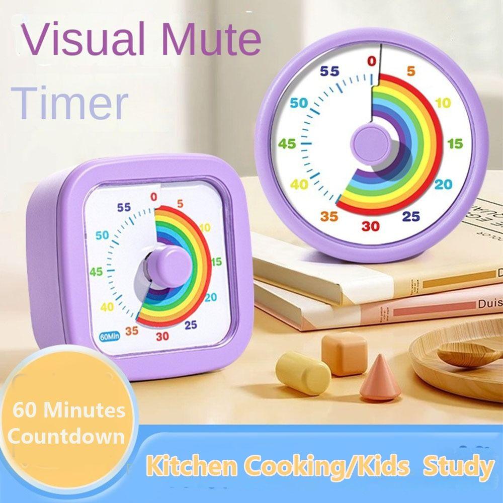 60-минутный визуальный таймер Круглый/Квадратный кухонный таймер Мультяшный таймер обратного отсчета Будильник Читальный зал