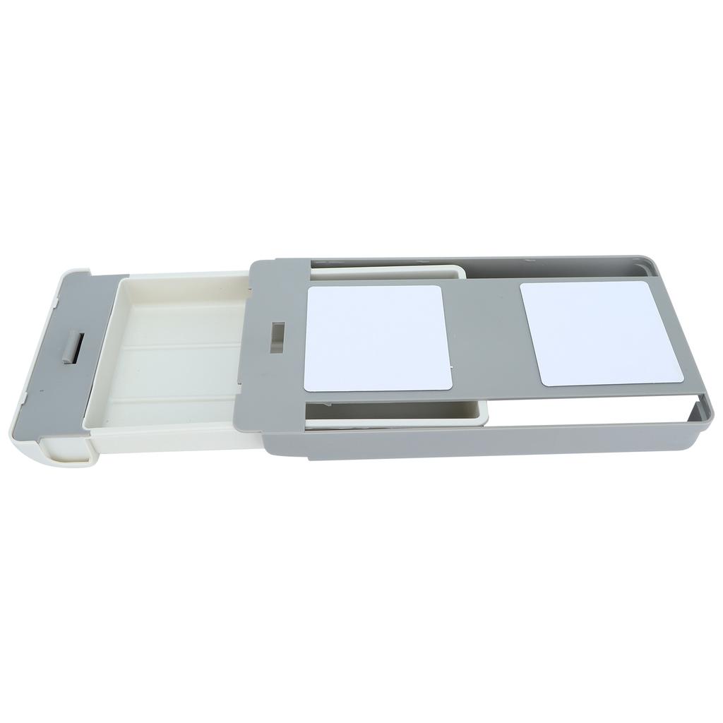Under Desk Drawer Office School Kitchen Under Desk Storage Box for Pens Keys Makeup Sundries StorageWhite Gray