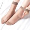5Pairs/lot Black Skin Color Transparent Thin Women Crystal Silk Socks Nylon Fashion Ladies Female Summer Short Ankle Silk Socks