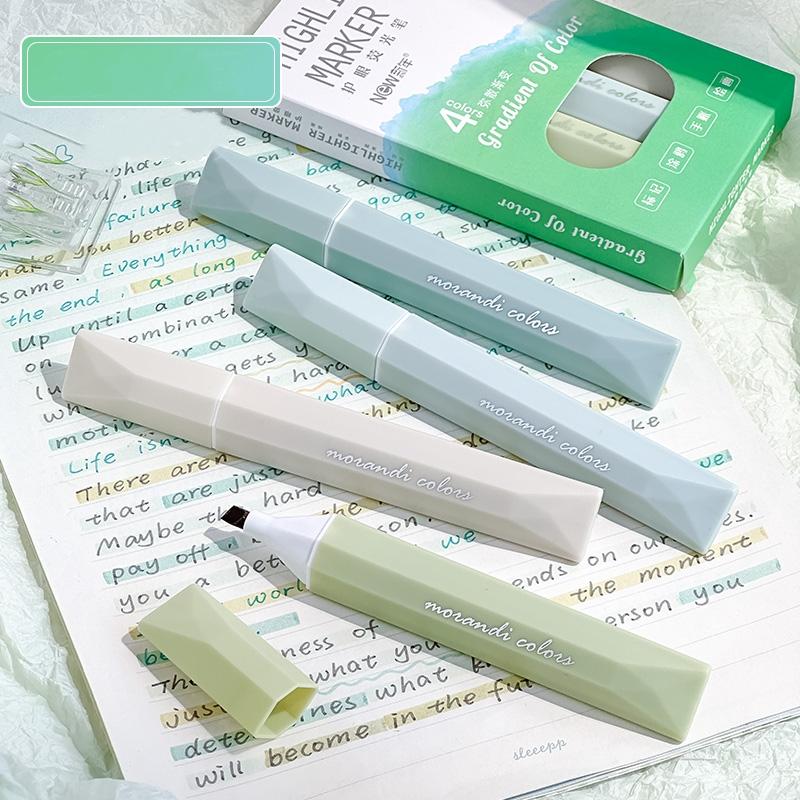 4 шт. Morandi Color Highlighter маркеры набор градиентных цветов кисть наконечник для рисования живопись