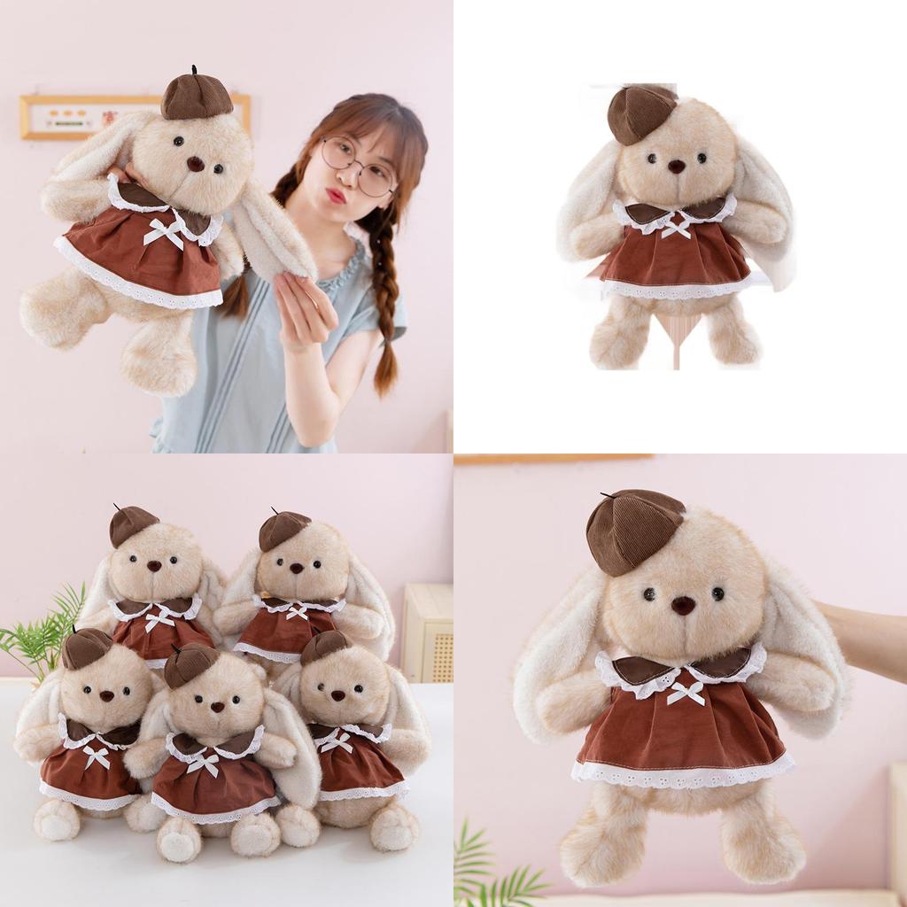 Rabbit Soft Childrens Plush Toy With Dress And Hat Decoration For Birthday Gift