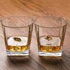 280ml 2pcs Set Crystal Whiskey Brandy Glasses Transparent Thick Bottomed Foreign Wine Beer Glasses Classic Luxury Liquor Goblet