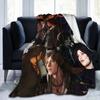 Tomb-Raider Lara Croft Blanket Velvet Autumn Winter Survival Video Game Breathable Lightweight Throw Blanket for Outdoor