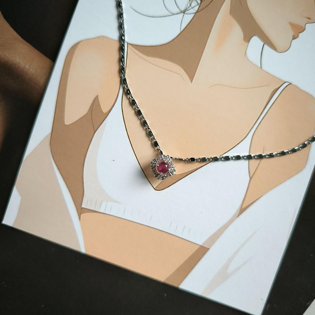 Silver Pendant with Ruby 0.525ct (2187875)