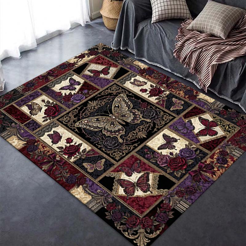 2025 New Butterfly Decoration Carpet Rug for Living Room Bedroom Home Sofa Decoration,Kids play Non-slip Floor Mat32